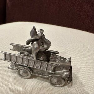 Spoontiques 1987 Pewter Fire Truck with Elephant